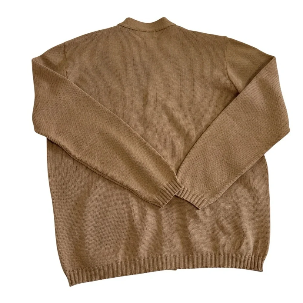 Men's Tan Cardigan Sweater
